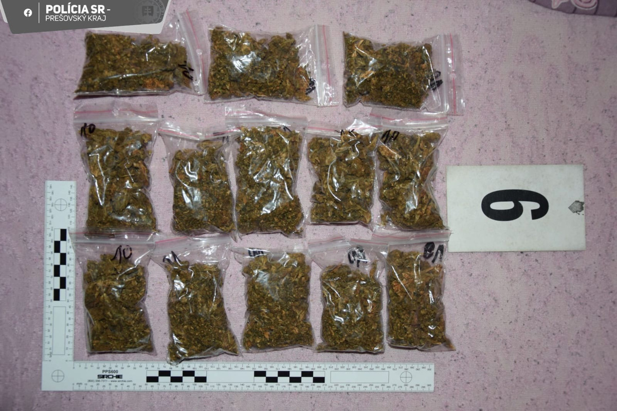 VIDEO: Polícia vyrazila dvere dílerovi vo Vranove, našli množstvo drog, foto 1