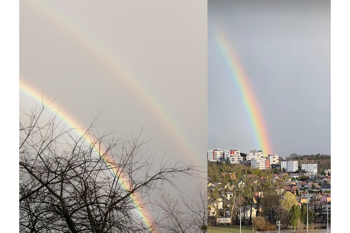 FOTO: Nebeské divadlo v Prešove: Dvojitá dúha očarila stovky obyvateľov​, foto 7