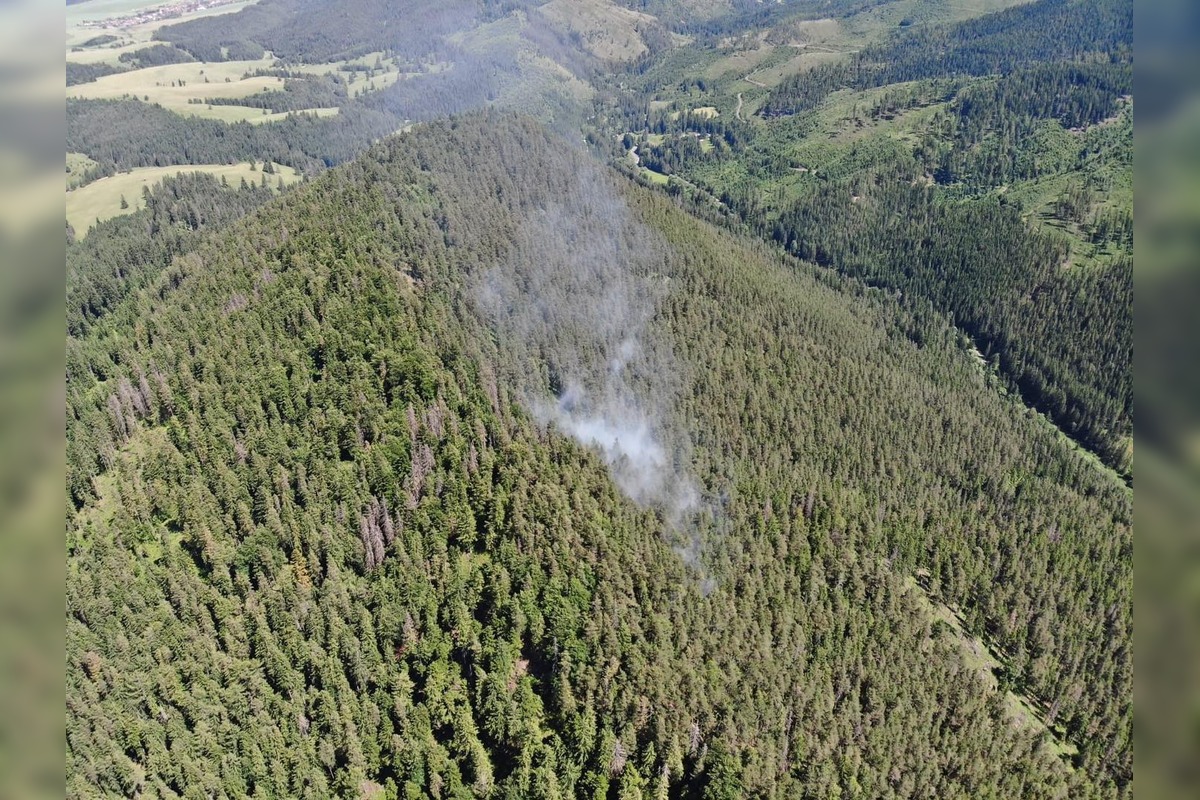  FOTO: Požiar starého lesa pod Kimberkom. Hasiči bojujú s ohňom aj vetrom, foto 6