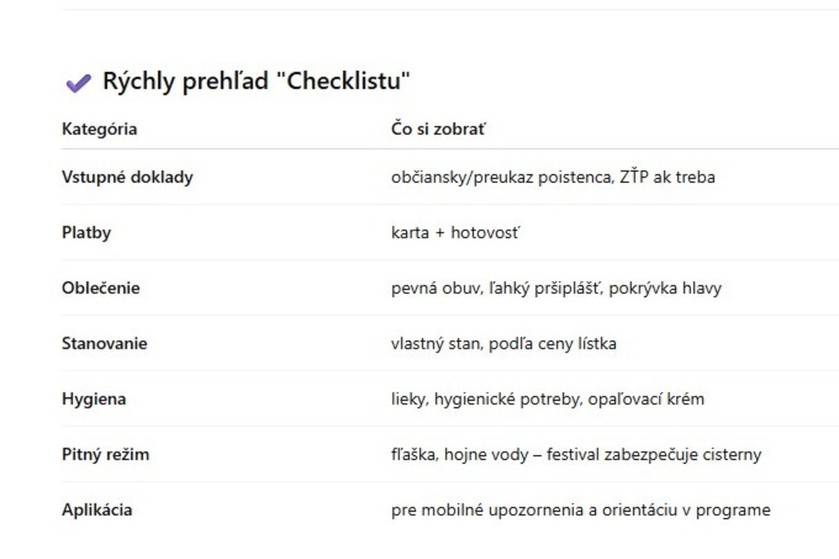 FOTO: Praktické informácie pre návštevníkov festivalu Pohoda v Trenčíne, foto 6