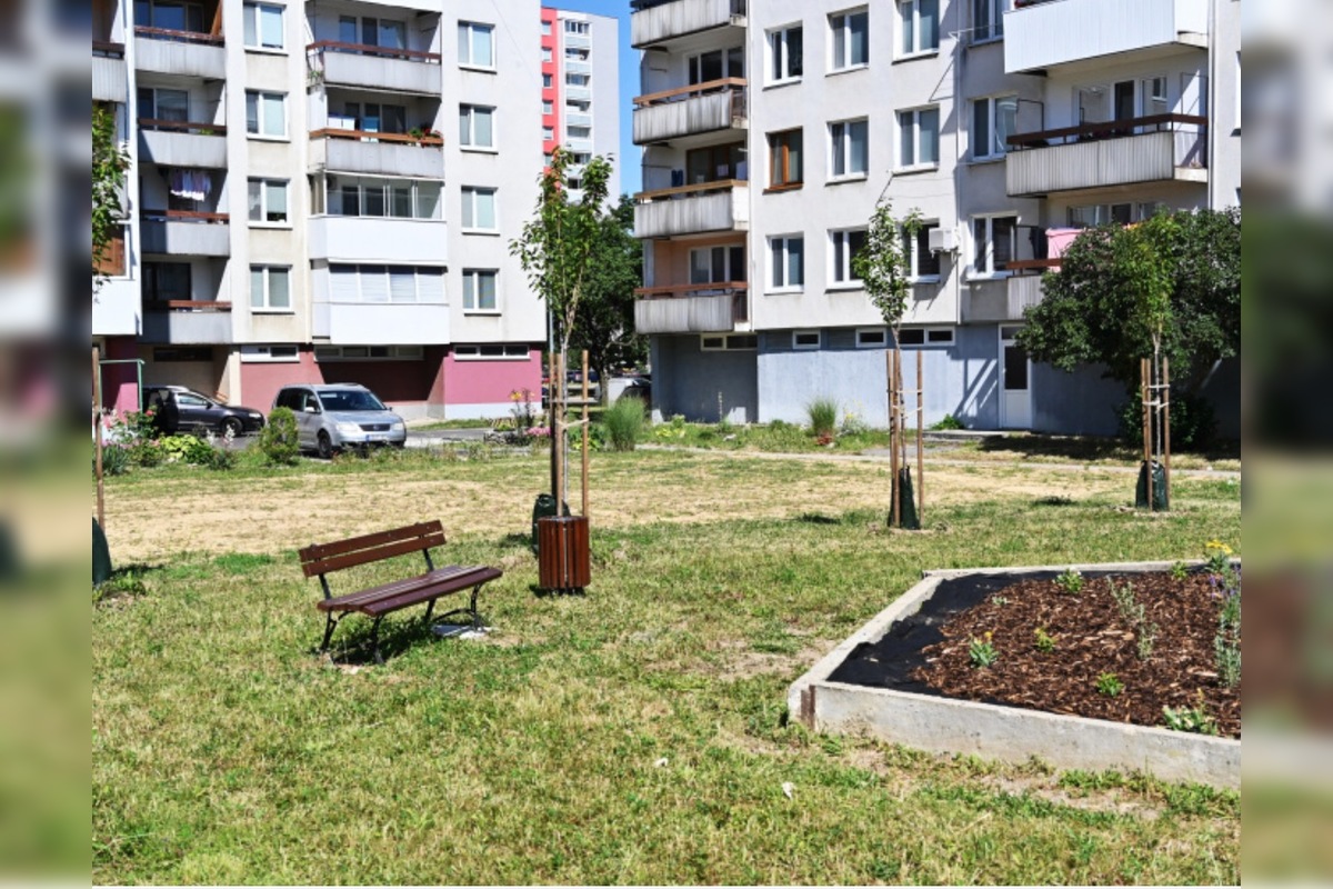 FOTO: V humenskom vnútrobloku pribudla vzácna zeleň, foto 5