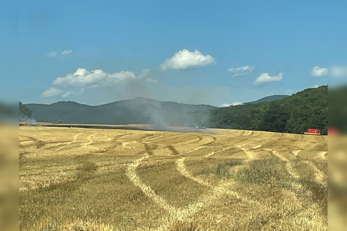 FOTO: V Prešovskom okrese vypukol požiar poľa, hasiči bojujú s plameňmi, foto 2