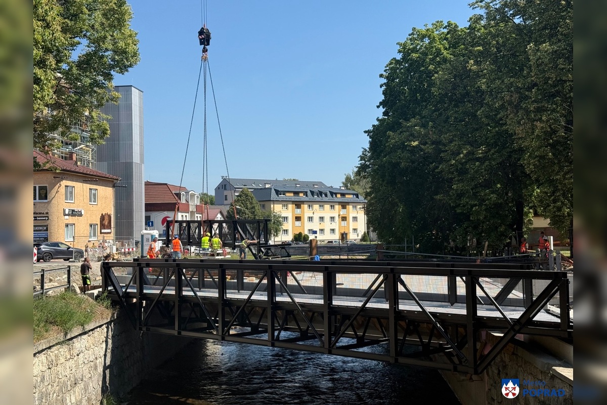FOTO: Rekonštrukcia mosta v Poprade ide do finále, foto 1