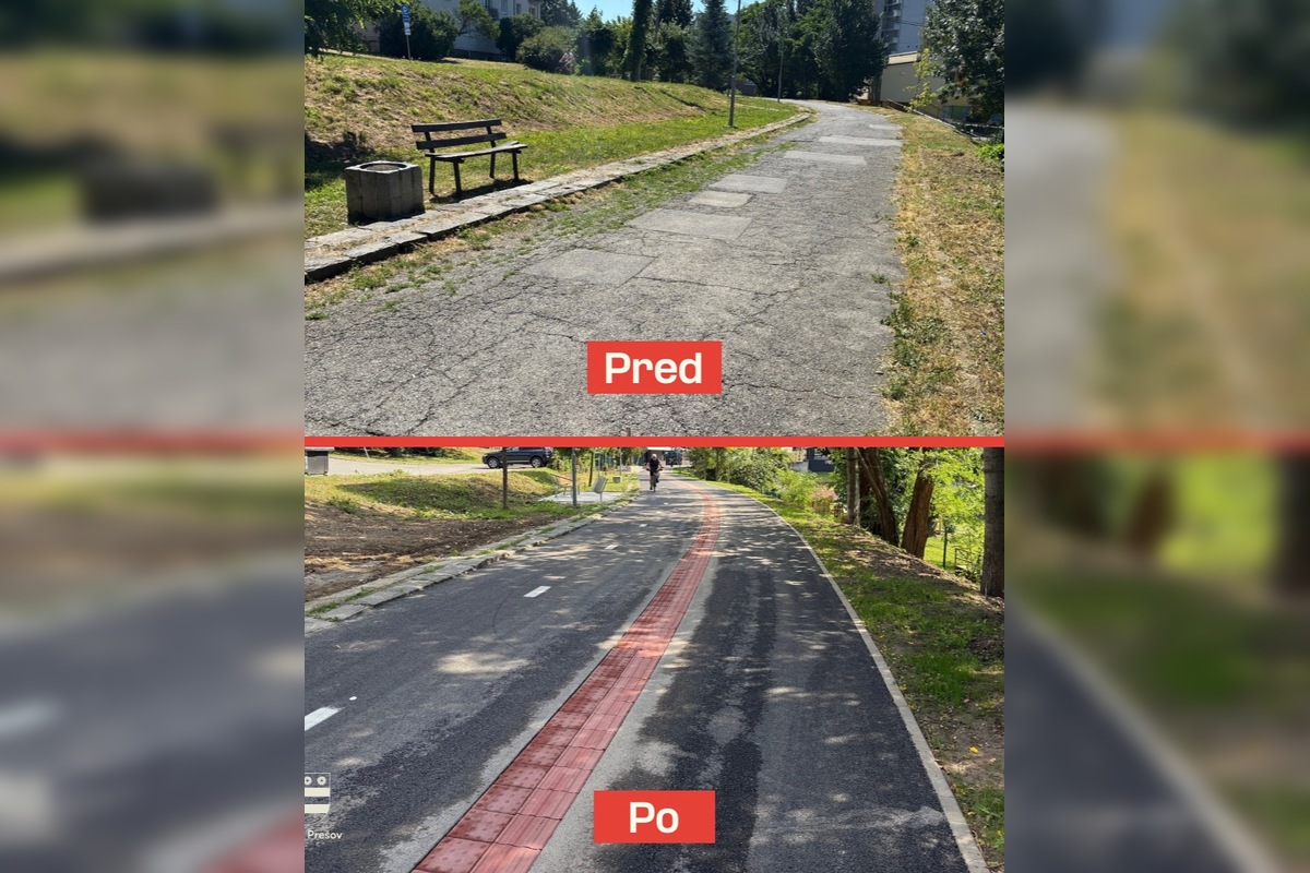 FOTO: Výstavba cyklochodníka na Wolkerovej v Prešove bola ukončená, foto 2