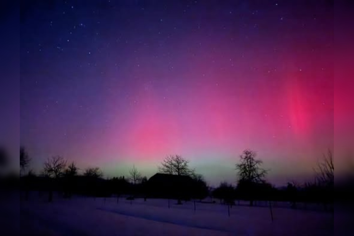 FOTO: Polárna žiara sa ukázala aj v Prešovskom kraji, foto 2
