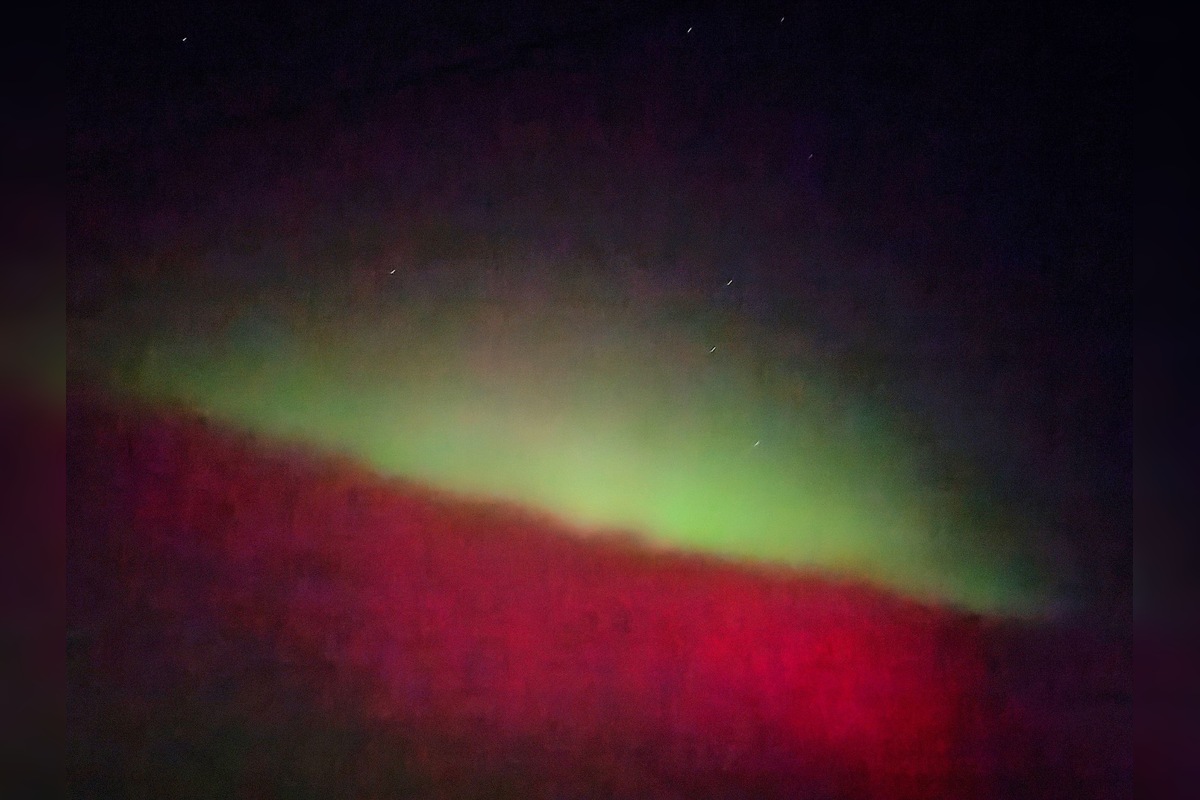 FOTO: Polárna žiara sa ukázala aj v Prešovskom kraji, foto 3