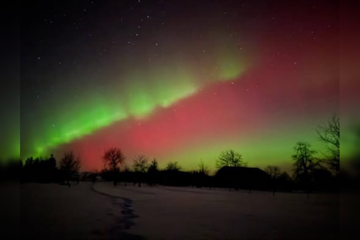 FOTO: Polárna žiara sa ukázala aj v Prešovskom kraji, foto 7