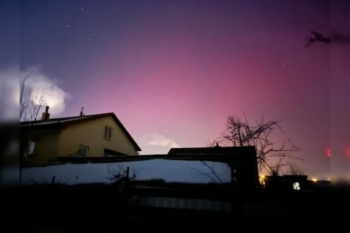 FOTO: Polárna žiara sa ukázala aj v Prešovskom kraji, foto 8