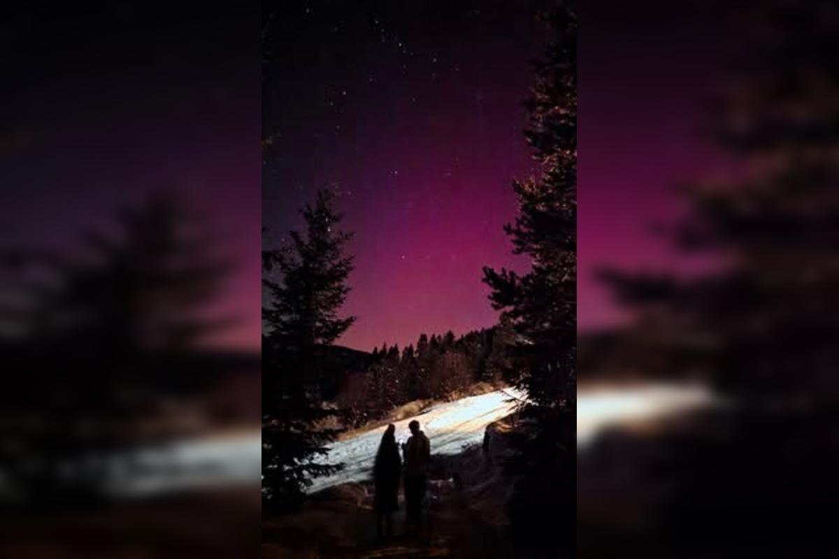 FOTO: Polárna žiara sa ukázala aj v Prešovskom kraji, foto 9