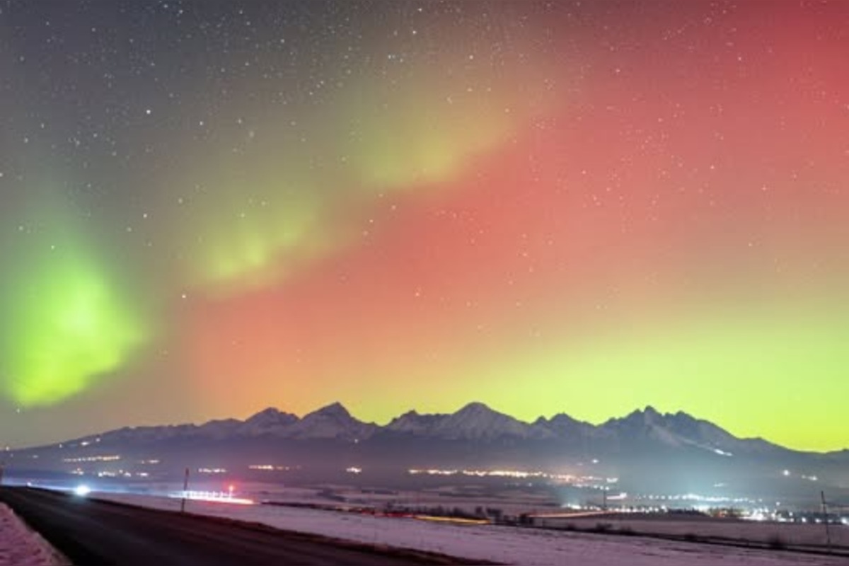 FOTO: Polárna žiara sa ukázala aj v Prešovskom kraji, foto 11