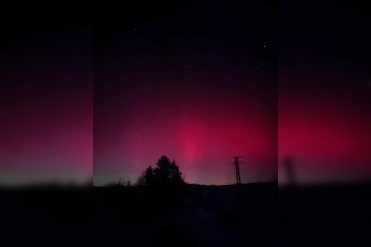 FOTO: Polárna žiara sa ukázala aj v Prešovskom kraji, foto 12