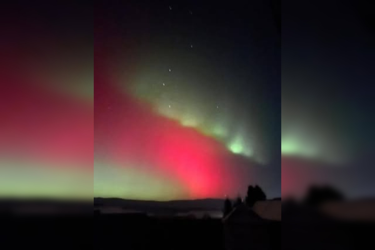 FOTO: Polárna žiara sa ukázala aj v Prešovskom kraji, foto 13