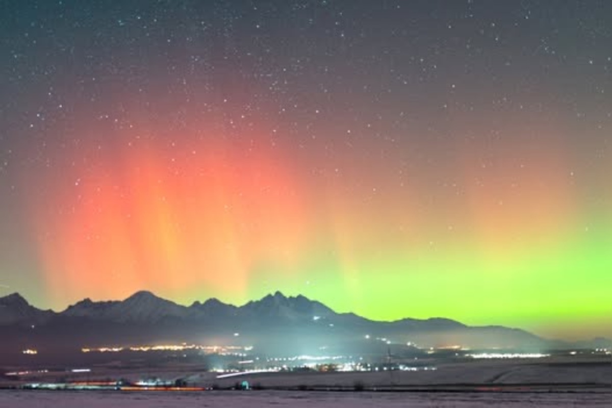 FOTO: Polárna žiara sa ukázala aj v Prešovskom kraji, foto 16