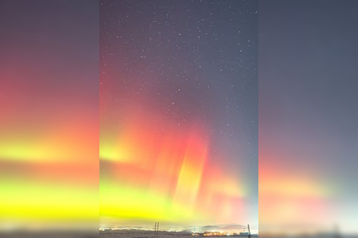 FOTO: Polárna žiara sa ukázala aj v Prešovskom kraji, foto 17