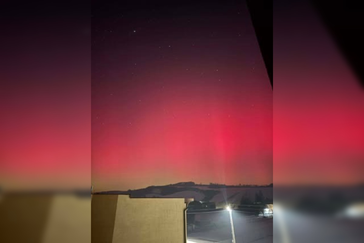 FOTO: Polárna žiara sa ukázala aj v Prešovskom kraji, foto 19