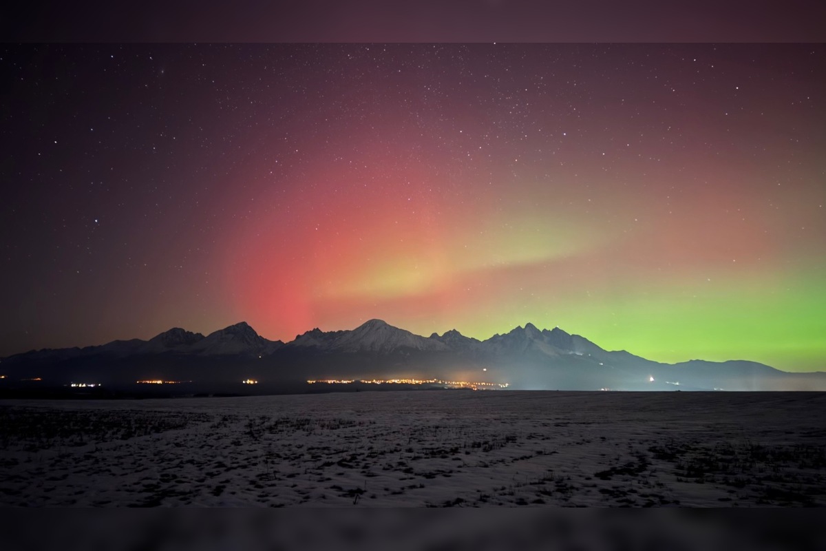 FOTO: Polárna žiara sa ukázala aj v Prešovskom kraji, foto 20