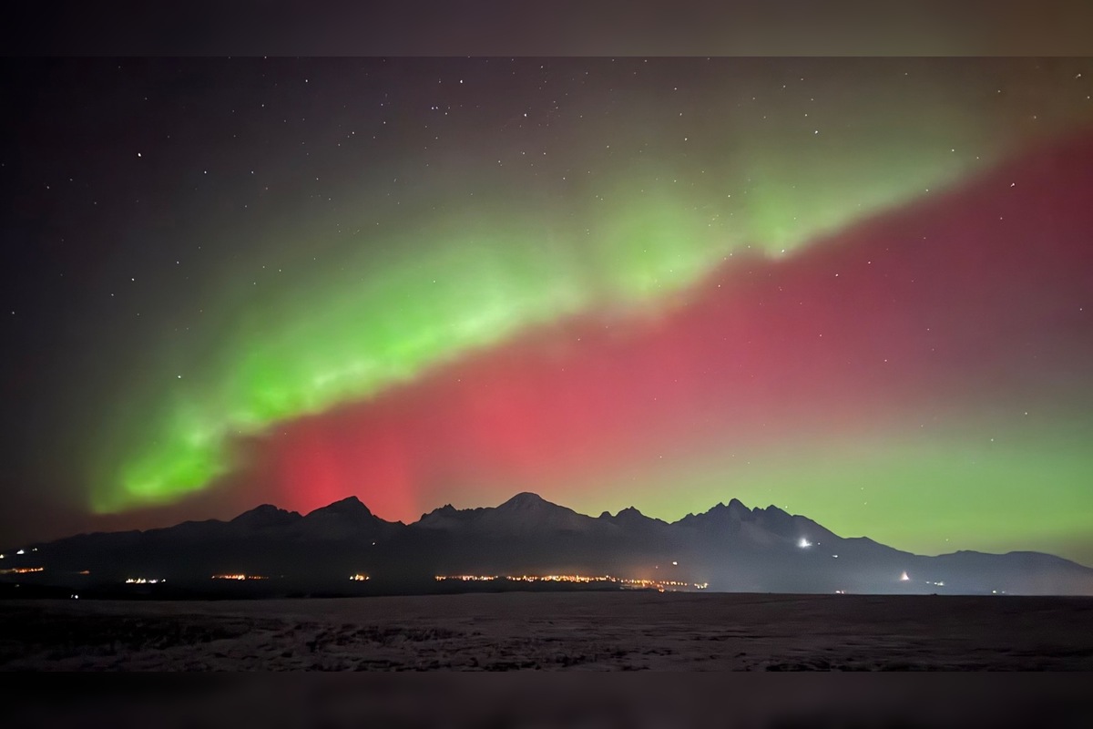 FOTO: Polárna žiara sa ukázala aj v Prešovskom kraji, foto 21