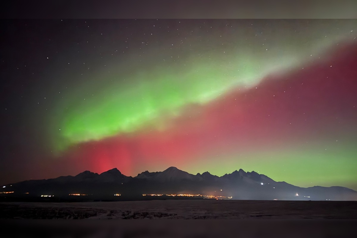 FOTO: Polárna žiara sa ukázala aj v Prešovskom kraji, foto 22