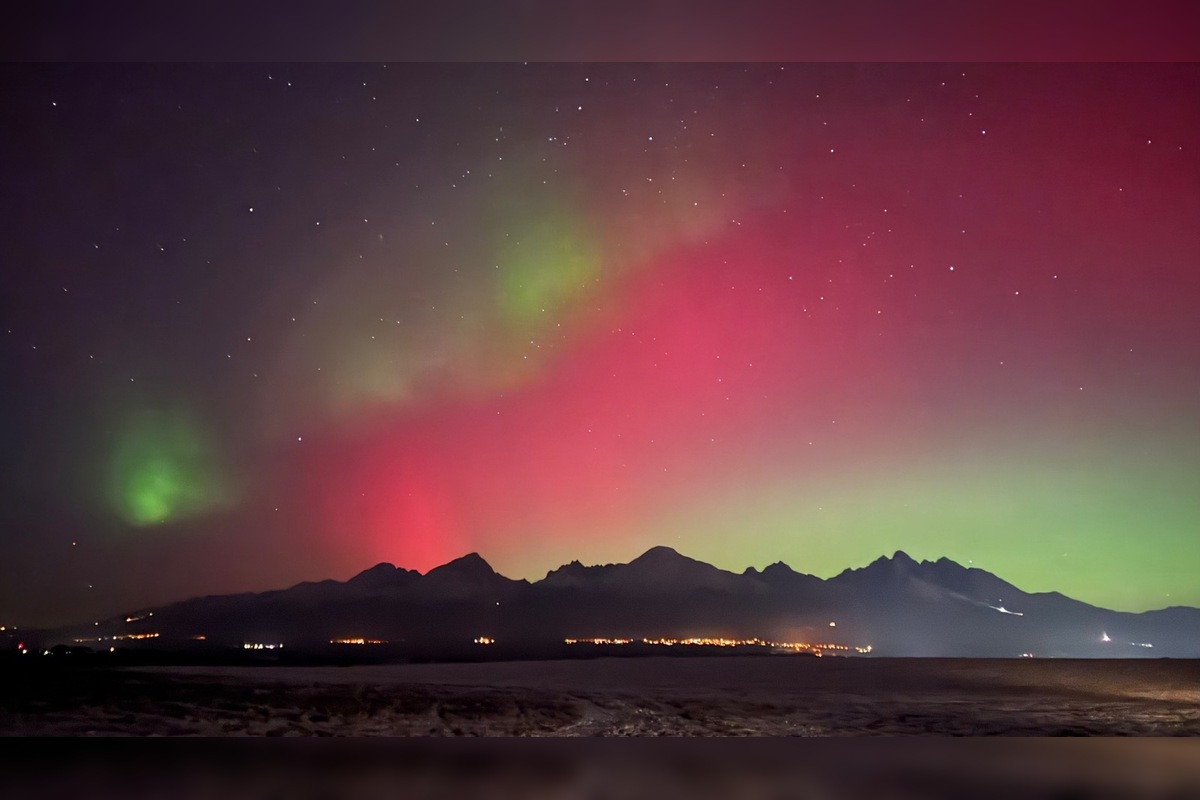 FOTO: Polárna žiara sa ukázala aj v Prešovskom kraji, foto 23