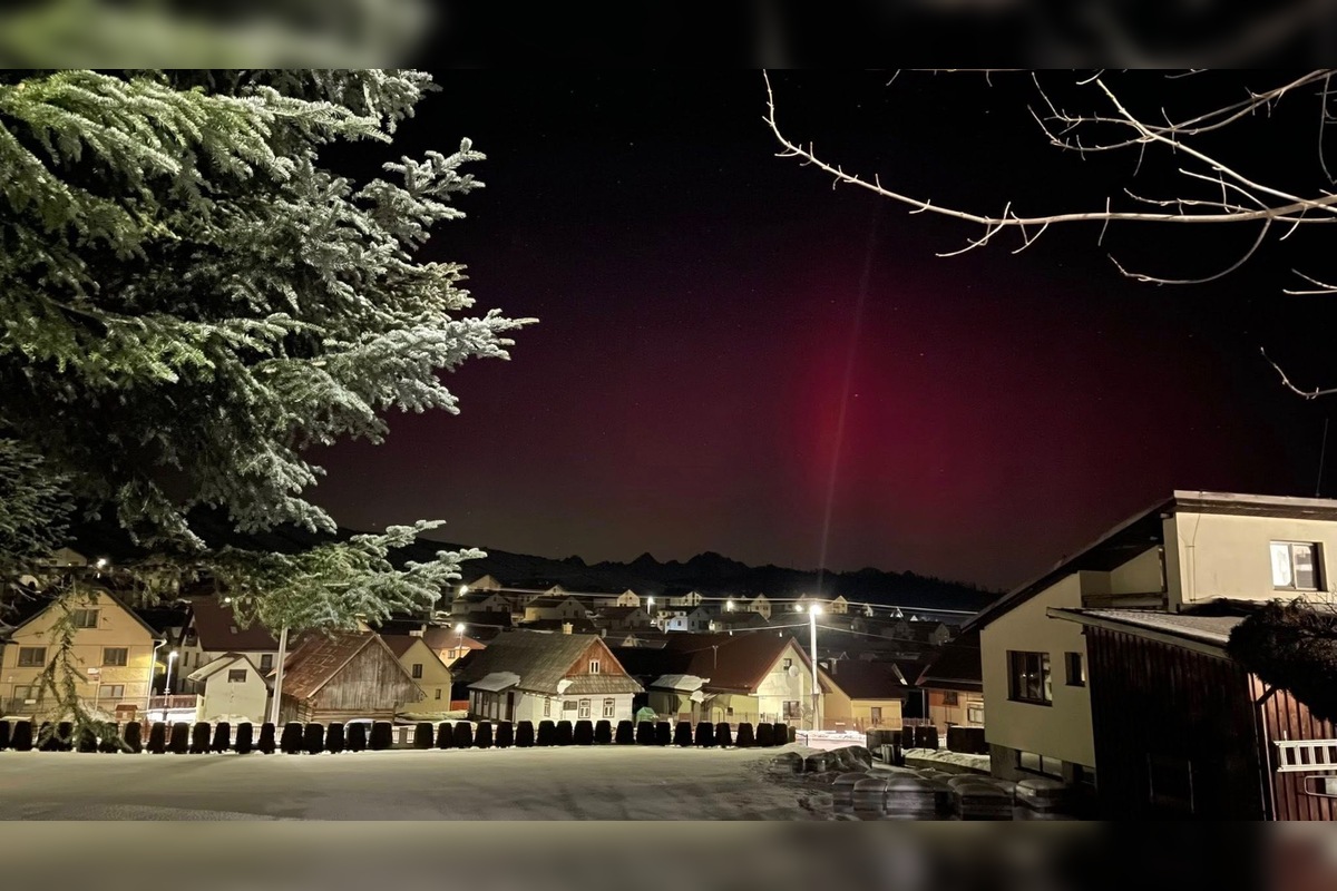 FOTO: Polárna žiara sa opäť ukázala aj nad Prešovským krajom, foto 1