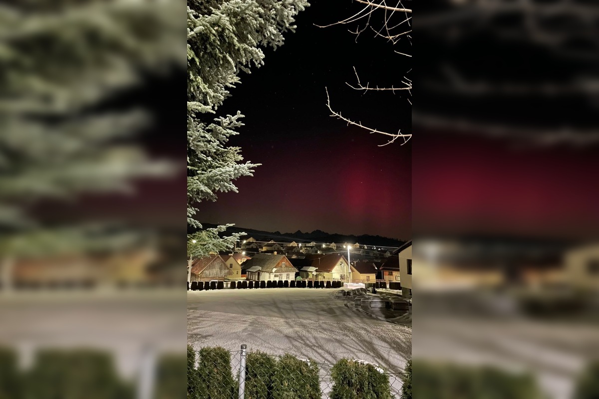 FOTO: Polárna žiara sa opäť ukázala aj nad Prešovským krajom, foto 2