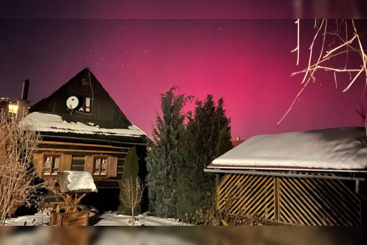 FOTO: Polárna žiara sa opäť ukázala aj nad Prešovským krajom, foto 3