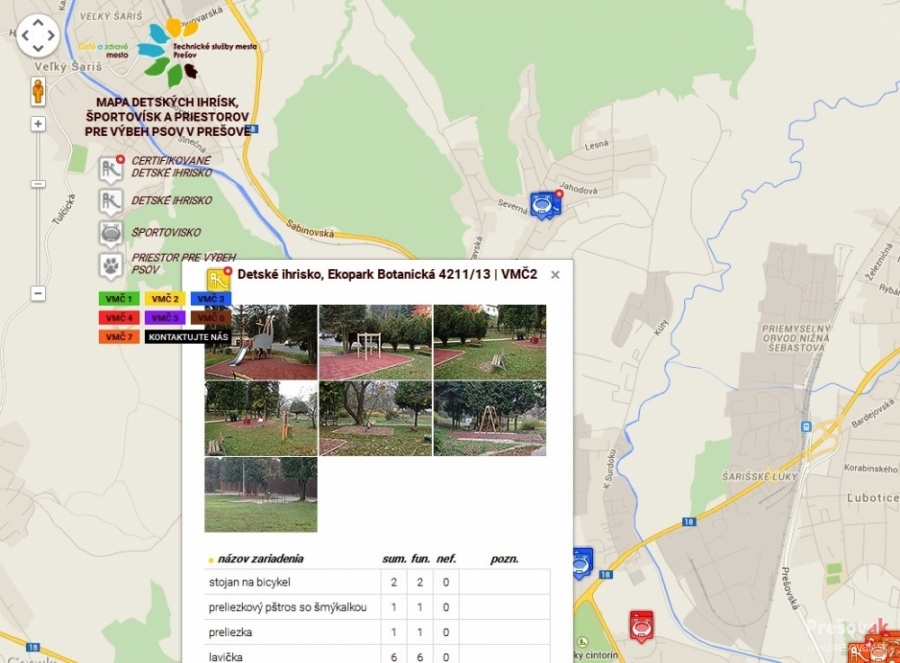 Detské ihriská, športoviská a priestory pre výbeh psov sú zmonitorované na , foto 1