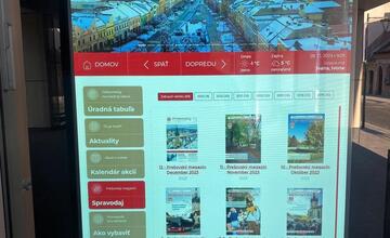 FOTO: Pri budove mestského úradu v Prešove pribudla digitálna úradná tabuľa