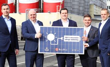 FOTO: Pivovar Šariš prechádza na obnoviteľné zdroje elektriny