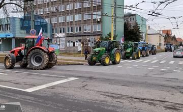 FOTO: Protest farmárov v Prešovskom kraji