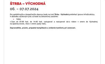 FOTO: Výluky vlakov v Košickom kraji (27. týždeň)