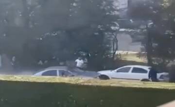 FOTO: Pred škôlkou vo Veľkej Lomnici vyústil dedičský spor do bitky