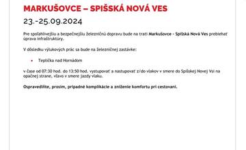 FOTO: Cestujúcich na východe Slovenska sa dotknú ďalšie výluky vlakov