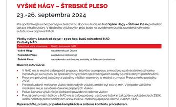 FOTO: Cestujúcich na východe Slovenska sa dotknú ďalšie výluky vlakov