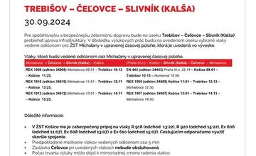 FOTO: Výluky vlakov na východe Slovenska