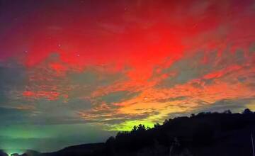 FOTO: Polárna žiara v Prešovskom kraji