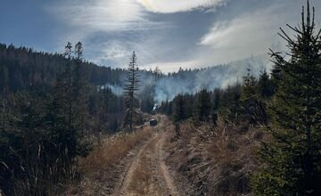 FOTO: Následky lesného požiaru v katastri obce Spišská Teplica