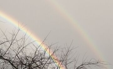 FOTO: Nebeské divadlo v Prešove: Dvojitá dúha očarila stovky obyvateľov​