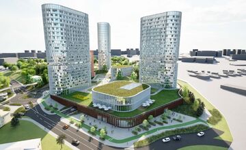 FOTO: Bývalý pivovar sa mení na moderný komplex s 25 poschodiami