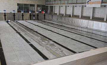 FOTO: Plaváreň v Humennom finišuje, voda už tečie