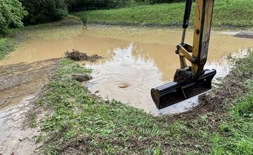FOTO: V okrese Prešov zaplavili výdatné zrážky ulice