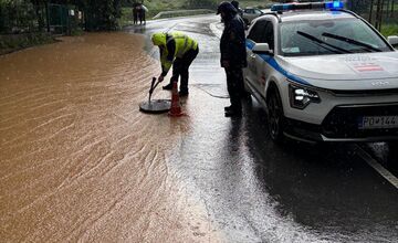 FOTO: V okrese Prešov zaplavili výdatné zrážky ulice