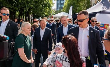FOTO: Prezidentská návšteva v Poprade, navštívil aj taliansky festival