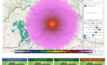FOTO: Chyba na radare SHMÚ vyľakala ľudí