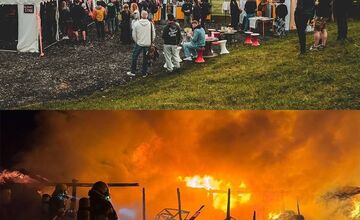 FOTO: Pri nočnom požiari v Poprade zhorelo obľúbené kultúrne stredisko