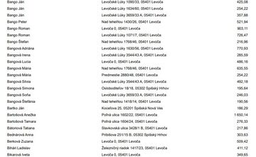 FOTO: Levoča zverejnila dlžníkov. Peniaze dlžia aj firmy