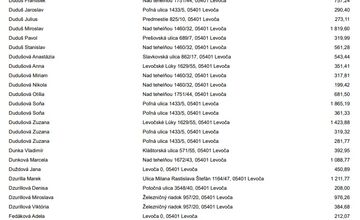 FOTO: Levoča zverejnila dlžníkov. Peniaze dlžia aj firmy